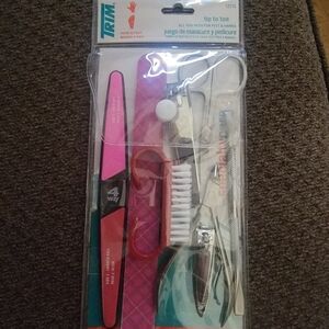 Manicure and Pedicure Set - Pink and Silver